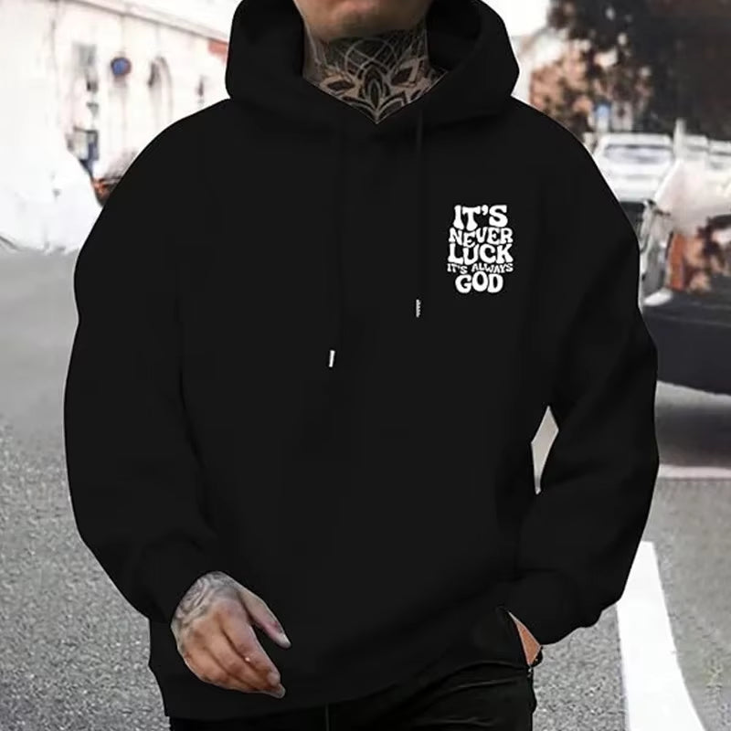 New Trend High Quality Casual Hoodie Street Fashion Europe and the United States Hoodie Printed Casual Loose Hoodie Men