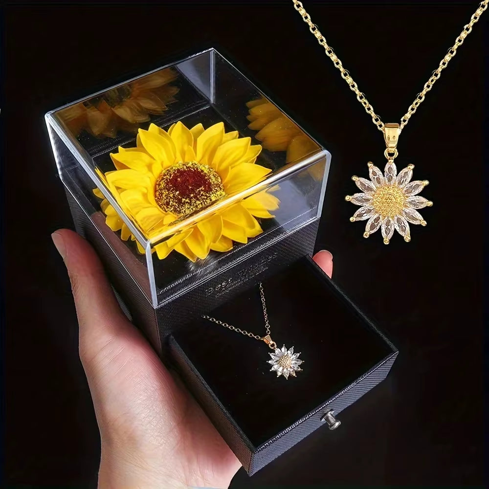 Timeless Affection Sunflower Necklace