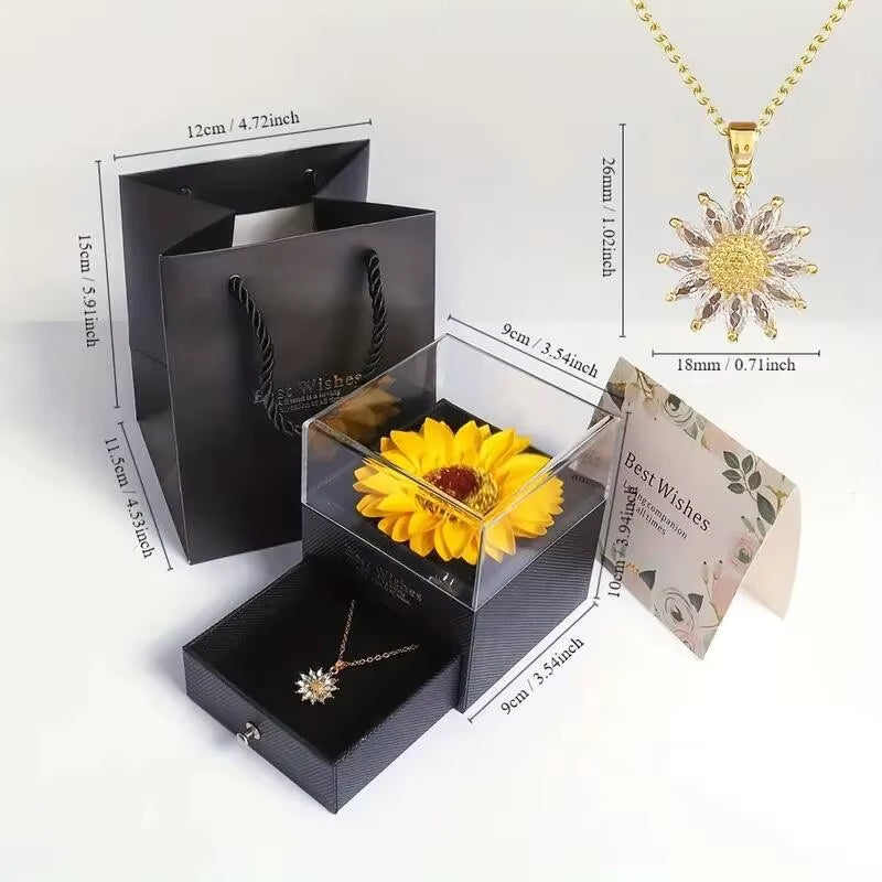 Timeless Affection Sunflower Necklace